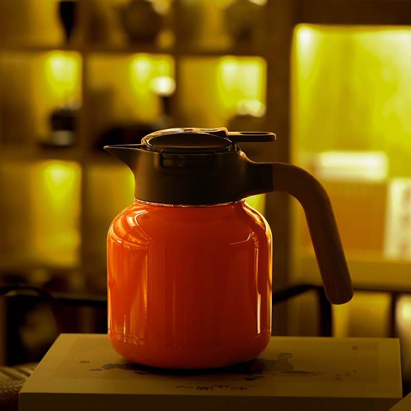臻茗焖茶壶-橙色